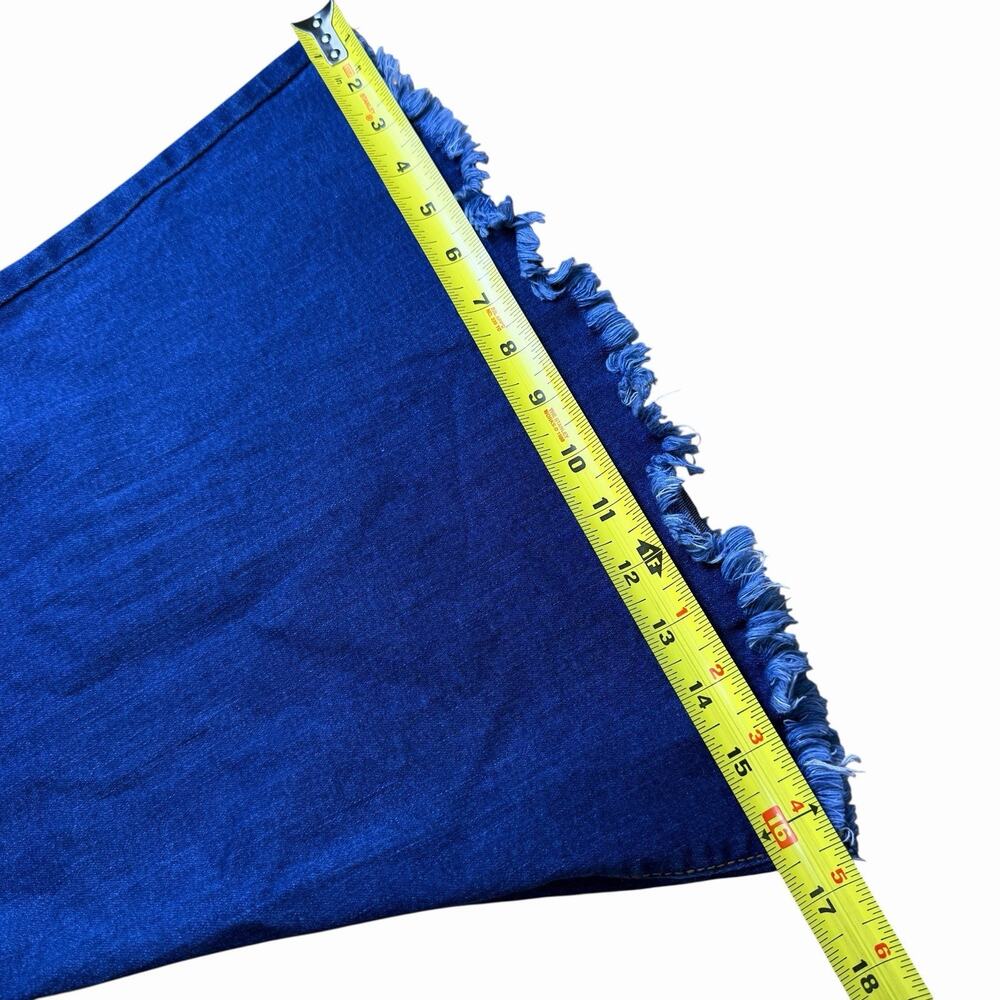 Vibrant MUI Pants Womens 7 Blue Denim Jeans Mega Flared Bell Cotton Blend High - Picture 6 of 8